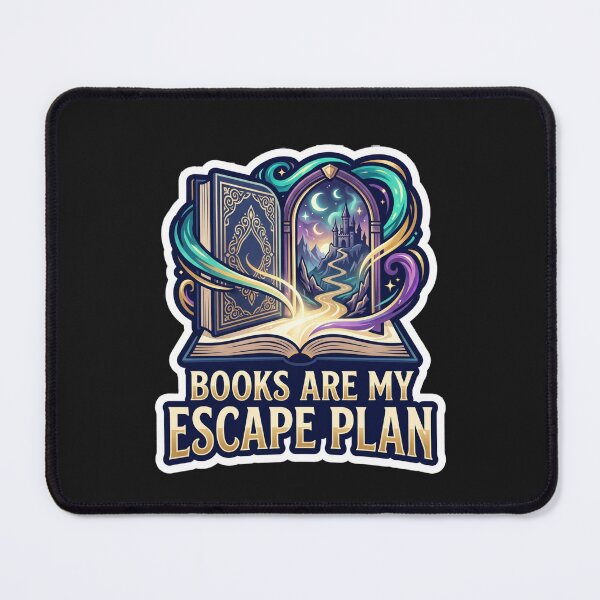 Item preview, Books Are My Escape Plan Funny Book Lover Design designed and sold by Pixel Analytics.