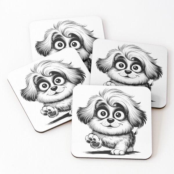 Item preview, Cute Puppy Paw Wave Cartoon Dog Illustration designed and sold by Cool-cat-art.