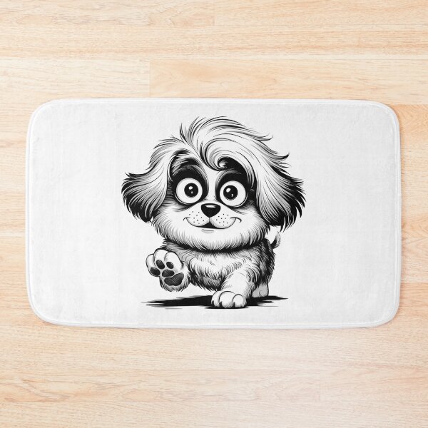 Item preview, Cute Puppy Paw Wave Cartoon Dog Illustration designed and sold by Cool-cat-art.