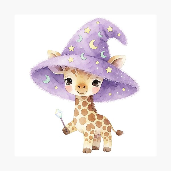 Item preview, Wizard Giraffe | Cute Magical Fantasy Animal designed and sold by AillustriaAK.