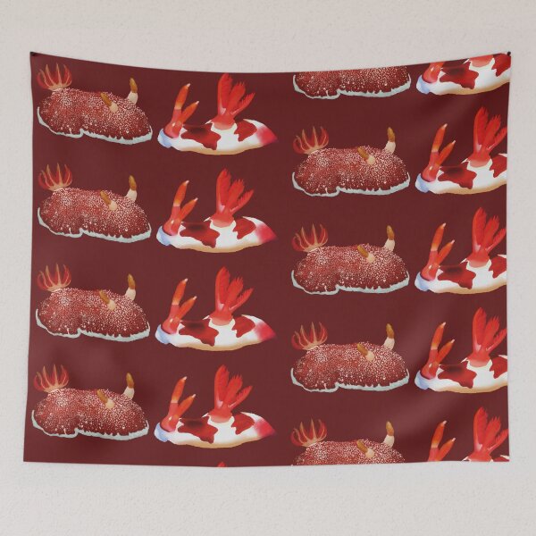Item preview, Nudibranch duo - red sea slug designed and sold by Poulpimousse.