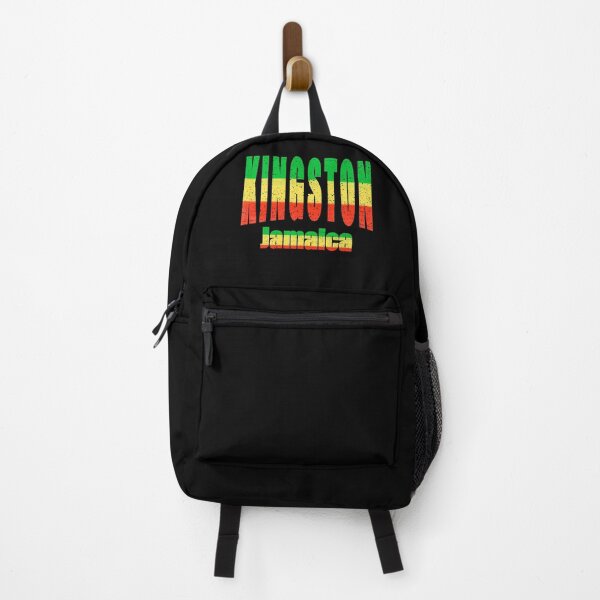 Item preview, Jamaican Vintage Retro rustic text city name in red green and yellow Kingston Town Jamaica designed and sold by Artonmytee.