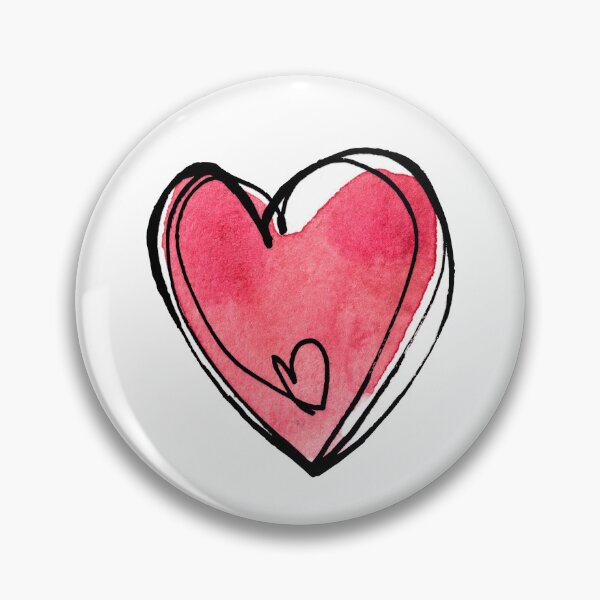 Item preview, Pink Watercolor Heart designed and sold by Ink & Silence by Loraaart.