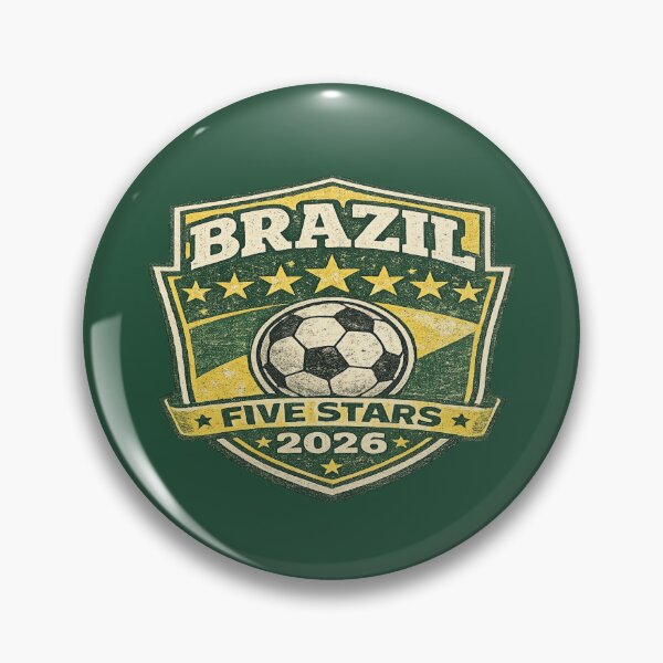 Item preview, Brazil Five Stars 2026 Vintage Retro Football Fan T-Shirt designed and sold by ArthUpscale.