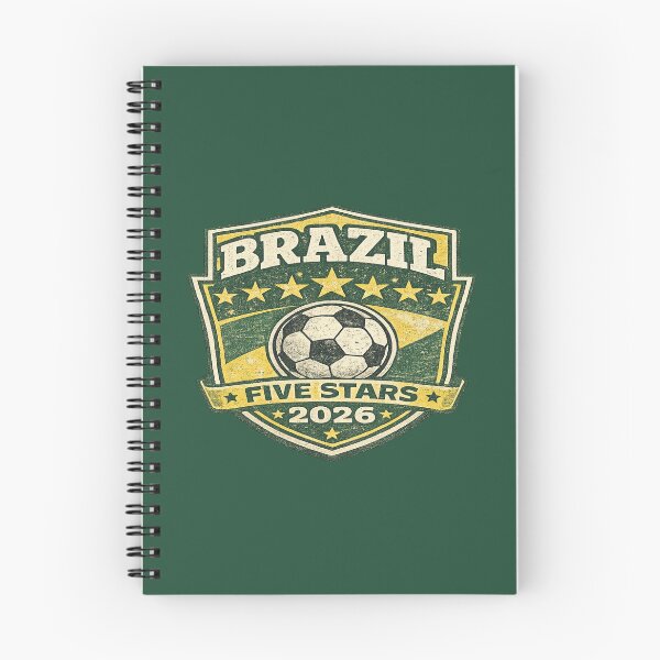 Item preview, Brazil Five Stars 2026 Vintage Retro Football Fan T-Shirt designed and sold by ArthUpscale.