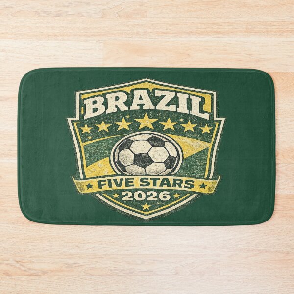 Item preview, Brazil Five Stars 2026 Vintage Retro Football Fan T-Shirt designed and sold by ArthUpscale.