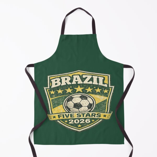 Item preview, Brazil Five Stars 2026 Vintage Retro Football Fan T-Shirt designed and sold by ArthUpscale.