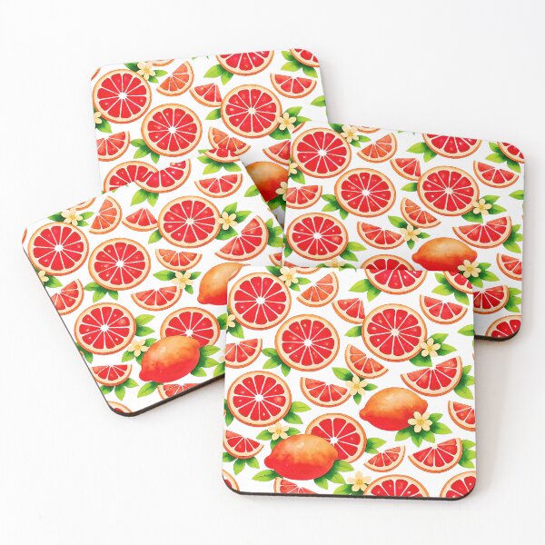 Item preview, Grapefruit Watercolor Citrus Luxury All Over Pattern designed and sold by TrinovaCreates.