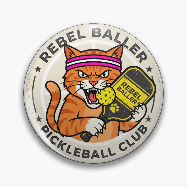 Item preview, Funny Pickleball Cat Tshirt Retro Kitten Paddle Design designed and sold by Oommen Studio .