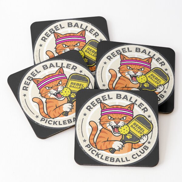 Item preview, Funny Pickleball Cat Tshirt Retro Kitten Paddle Design designed and sold by Oommen Studio .