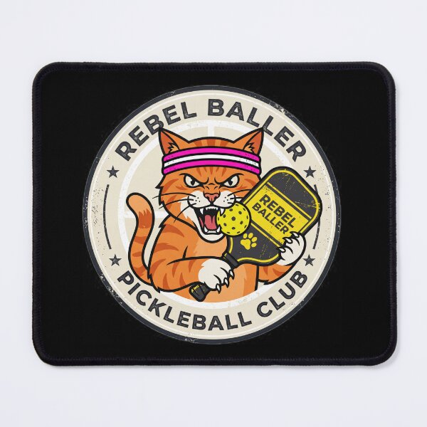 Item preview, Funny Pickleball Cat Tshirt Retro Kitten Paddle Design designed and sold by Oommen Studio .