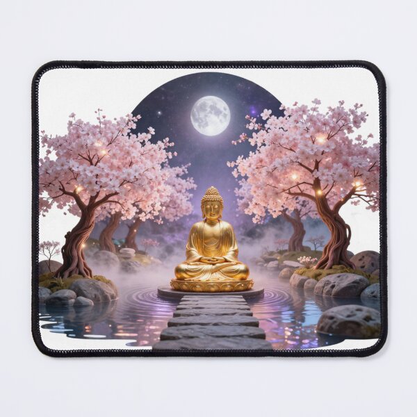 Item preview, Spiritual Zen Buddha Night Landscape Art designed and sold by vsl363.