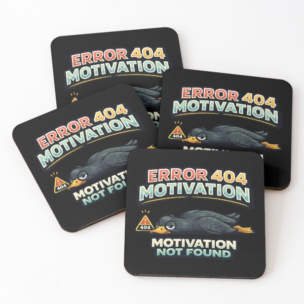 Item preview, Error 404 Motivation Not Found Funny Lazy Duck Design designed and sold by TeeTimeTreasure.