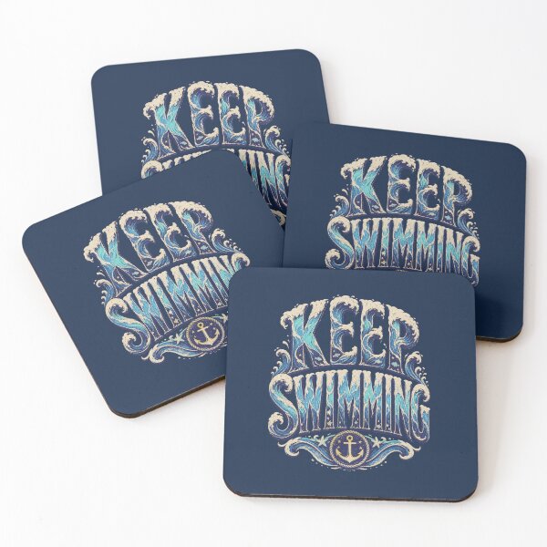Item preview, Keep Swimming Nautical Vintage Typography designed and sold by Meivelle.