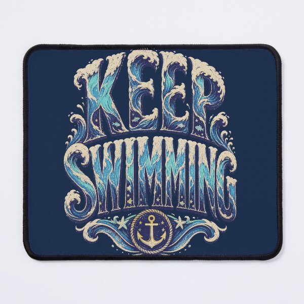 Item preview, Keep Swimming Nautical Vintage Typography designed and sold by Meivelle.