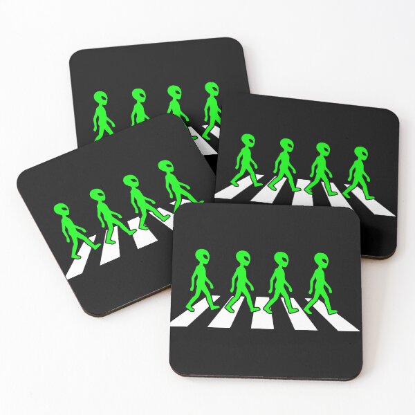 Item preview, Retro Alien Crosswalk Parody Graphic Tee designed and sold by TeNovaStudio ⭐⭐⭐⭐⭐.