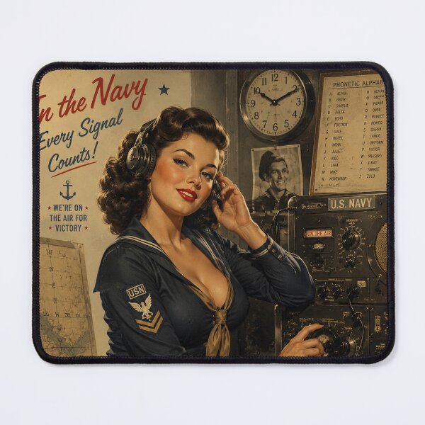 Item preview, Vintage 1940s Telephone Operator Pin-Up Girl | Retro Switchboard Beauty designed and sold by MissSaylor.