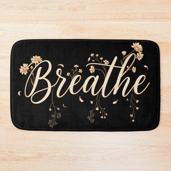 Item preview, Breathe Floral Typography Design | Mindfulness Quote | Soft Aesthetic Wildflower Art | Self Care Inspiration designed and sold by innerfaith.