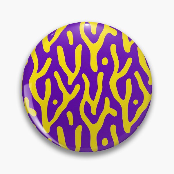 Item preview, Bold Yellow And Purple Branching Organic Pattern designed and sold by igraphixart.