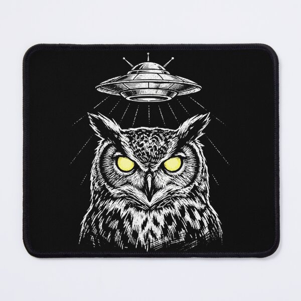 Item preview, Mystic Owl UFO Alien Abduction Art designed and sold by TeNovaStudio.