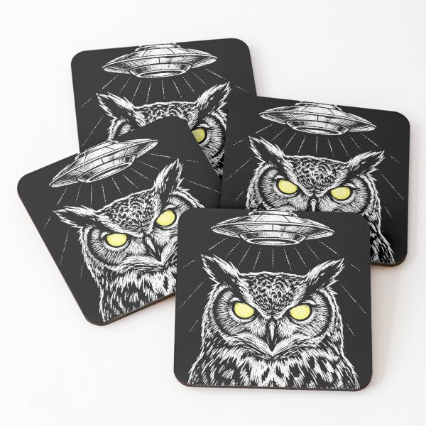 Item preview, Mystic Owl UFO Alien Abduction Art designed and sold by TeNovaStudio.
