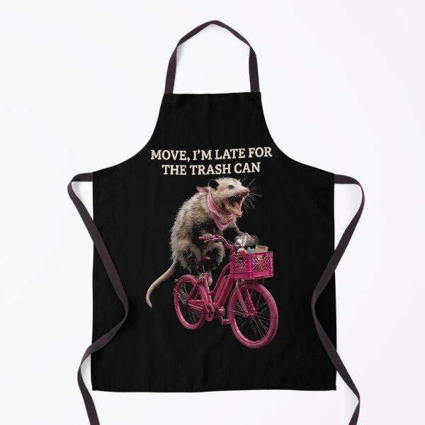 Item preview, Funny Angry Possum on Pink Bike - Trash Wildlife Humor designed and sold by thoughtswear.