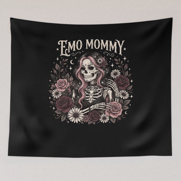 Item preview, EMO MOMMY Skull Floral Goth Mother Design designed and sold by snowry.