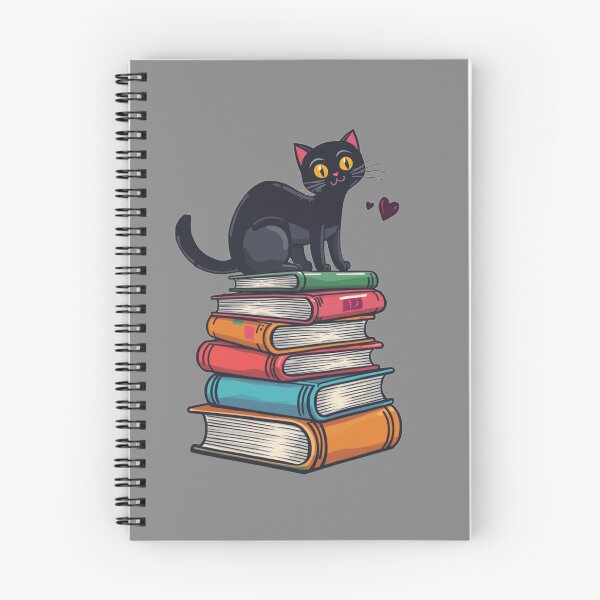Item preview, Cat on Colorful Books Stack designed and sold by aminomen.