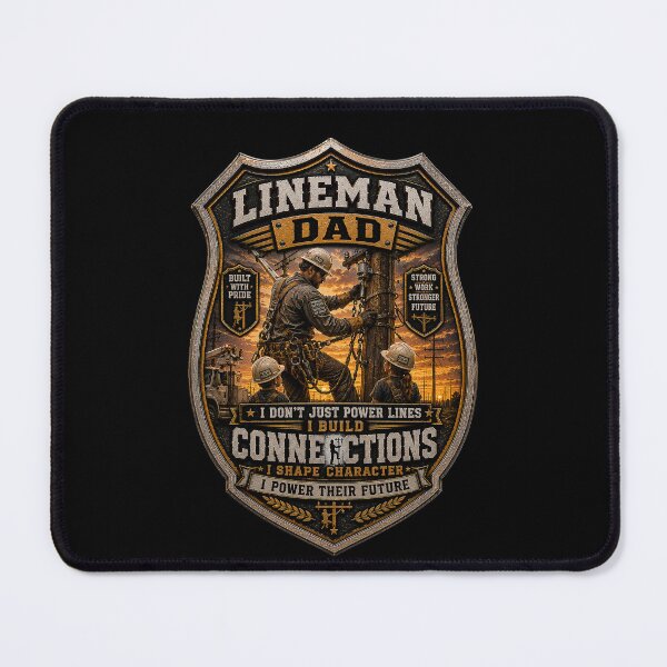 Item preview, SuperDad - Lineman Dad Badge designed and sold by MetusArt.