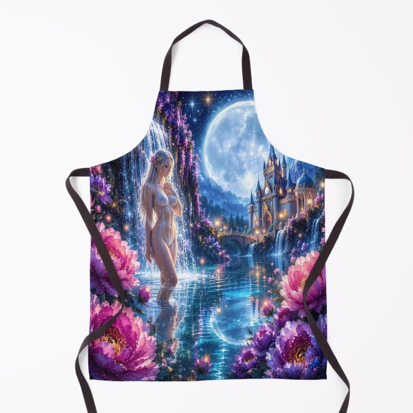 Item preview, Moonlit Elven Lagoon Fantasy Art – Enchanted Elf Castle designed and sold by DigiArt8Design.