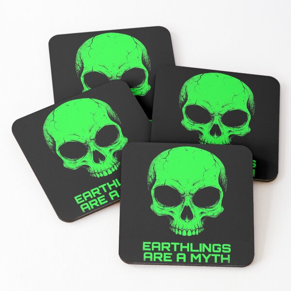 Item preview, Earthlings Are A Myth Alien Skull Shirt designed and sold by TeNovaStudio.