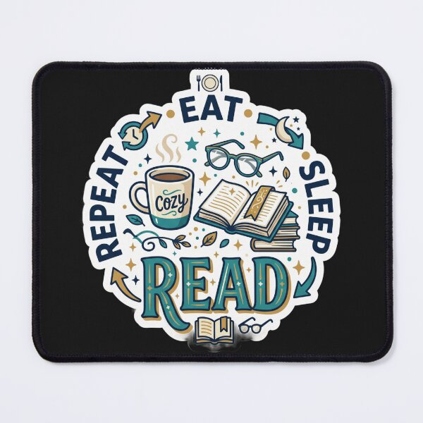 Item preview, Eat Sleep Read Repeat Funny Book Lover Design designed and sold by Pixel Analytics.