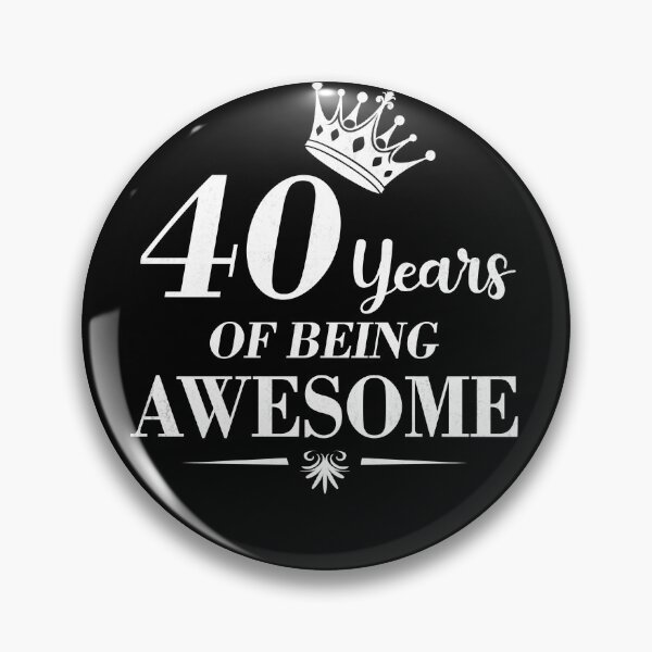 Item preview, 40th Birthday Vintage 40 Years of Being Awesome Retro Gift For Her designed and sold by FernaRoje.