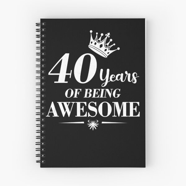 Item preview, 40th Birthday Vintage 40 Years of Being Awesome Retro Gift For Her designed and sold by FernaRoje.