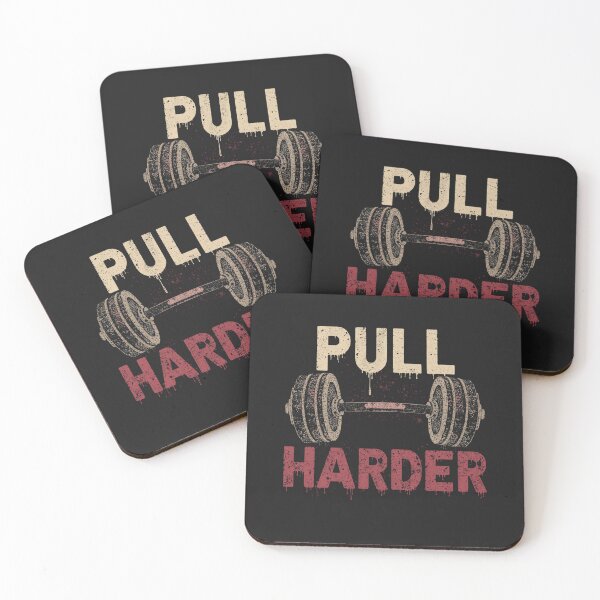 Item preview, PULL HARDER – Retro Grunge Barbell Gym Motivation designed and sold by Sparkofart07.
