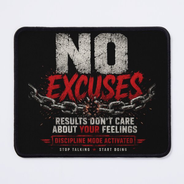Item preview, NO EXCUSES | DISCIPLINE MODE ACTIVATED WOMEN'S MOTIVATION T-SHIRT designed and sold by LowBatteryStudio ⭐.