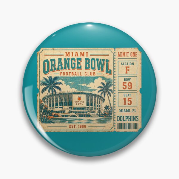 Item preview, Orange Bowl Football Club Vintage Ticket Shirt, Miami Retro Stadium Tee designed and sold by GhostDawgs.