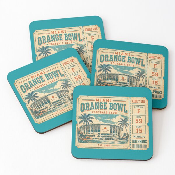Item preview, Orange Bowl Football Club Vintage Ticket Shirt, Miami Retro Stadium Tee designed and sold by GhostDawgs.
