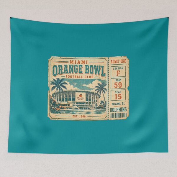 Item preview, Orange Bowl Football Club Vintage Ticket Shirt, Miami Retro Stadium Tee designed and sold by GhostDawgs.