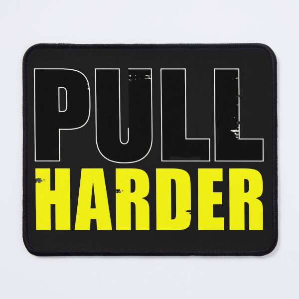 Item preview, Copy of PULL HARDER – Retro Grunge Barbell Gym Motivation designed and sold by Sparkofart07.