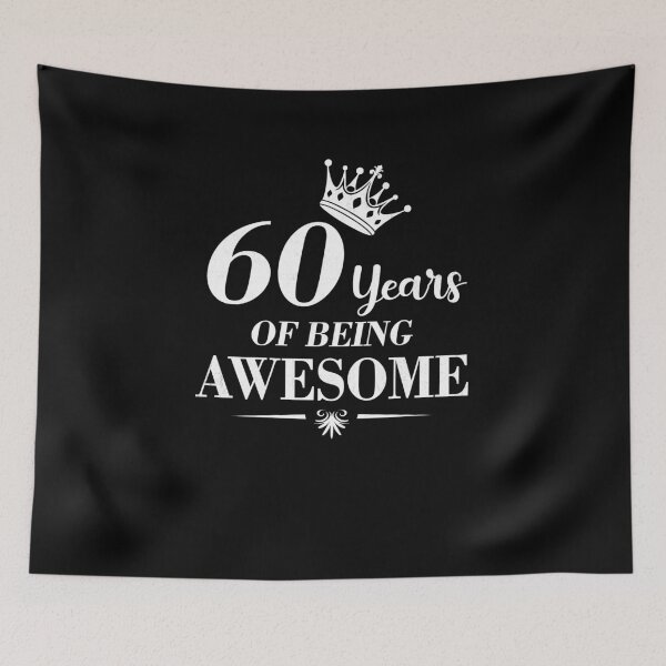 Item preview, 60th Birthday Vintage 60 Years of Being Awesome Retro Gift For Her designed and sold by FernaRoje.