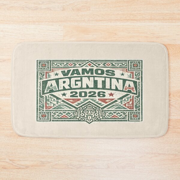Artikelvorschau, Vamos Argentina 2026 Aztec Retro Fußball Fan Vintage T-Shirt entworfen und verkauft von ArthUpscale.