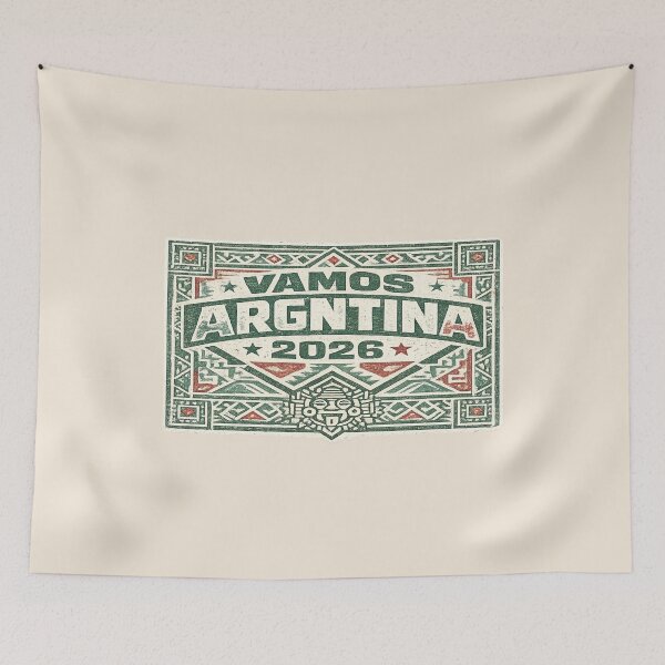 Item preview, Vamos Argentina 2026 Aztec Retro Football Fan Vintage T-Shirt designed and sold by ArthUpscale.
