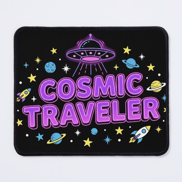 Item preview, Cosmic Traveler Cute Retro UFO Graphic designed and sold by TeNovaStudio.