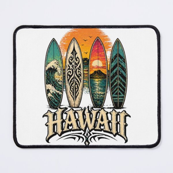 Item preview, Hawaii Surfboards Vintage Sunset Travel Graphic T-Shirt Design designed and sold by Wandering Threads.