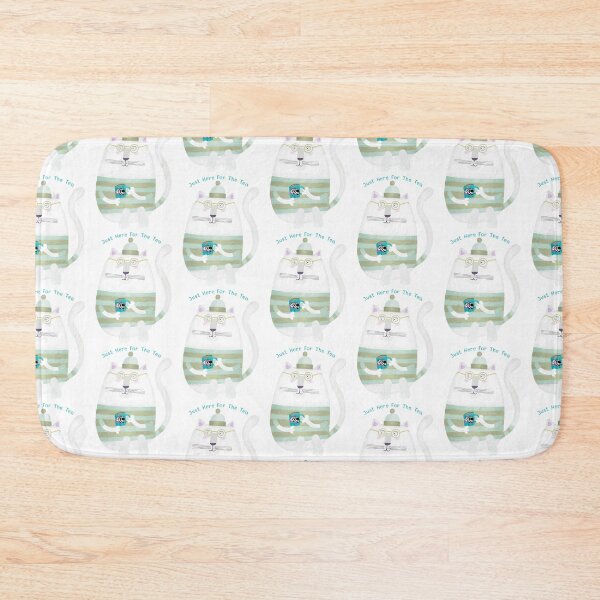 Item preview, "Just Here For The Tea" Fat Cat Humor designed and sold by Carla Daly.