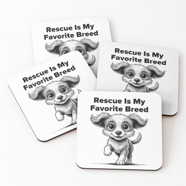 Item preview, Rescue Is My Favorite Breed Cute Puppy Dog Lover Design designed and sold by Cool-cat-art.