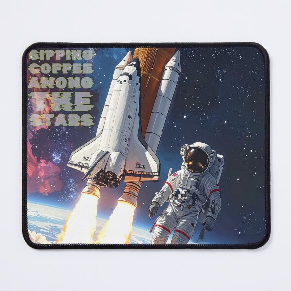 Item preview, Sipping Coffee Among The Stars Space Art designed and sold by VANDALLAB.