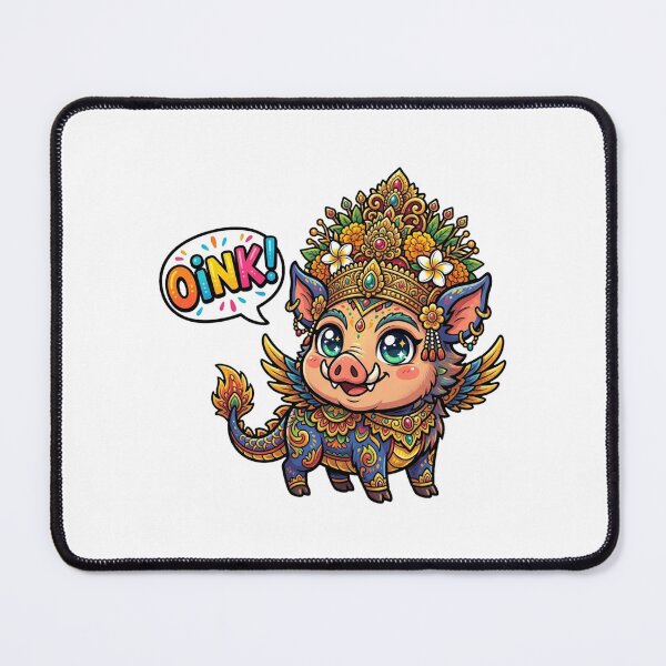 Item preview, Barong Bangkal Cute Chibi Boar Art designed and sold by DuckOddity.