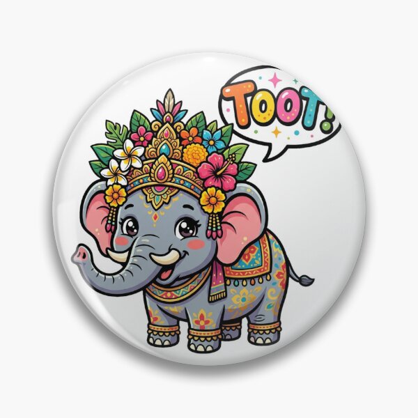 Item preview, Barong Gajah Cute Chibi Elephant Art designed and sold by DuckOddity.